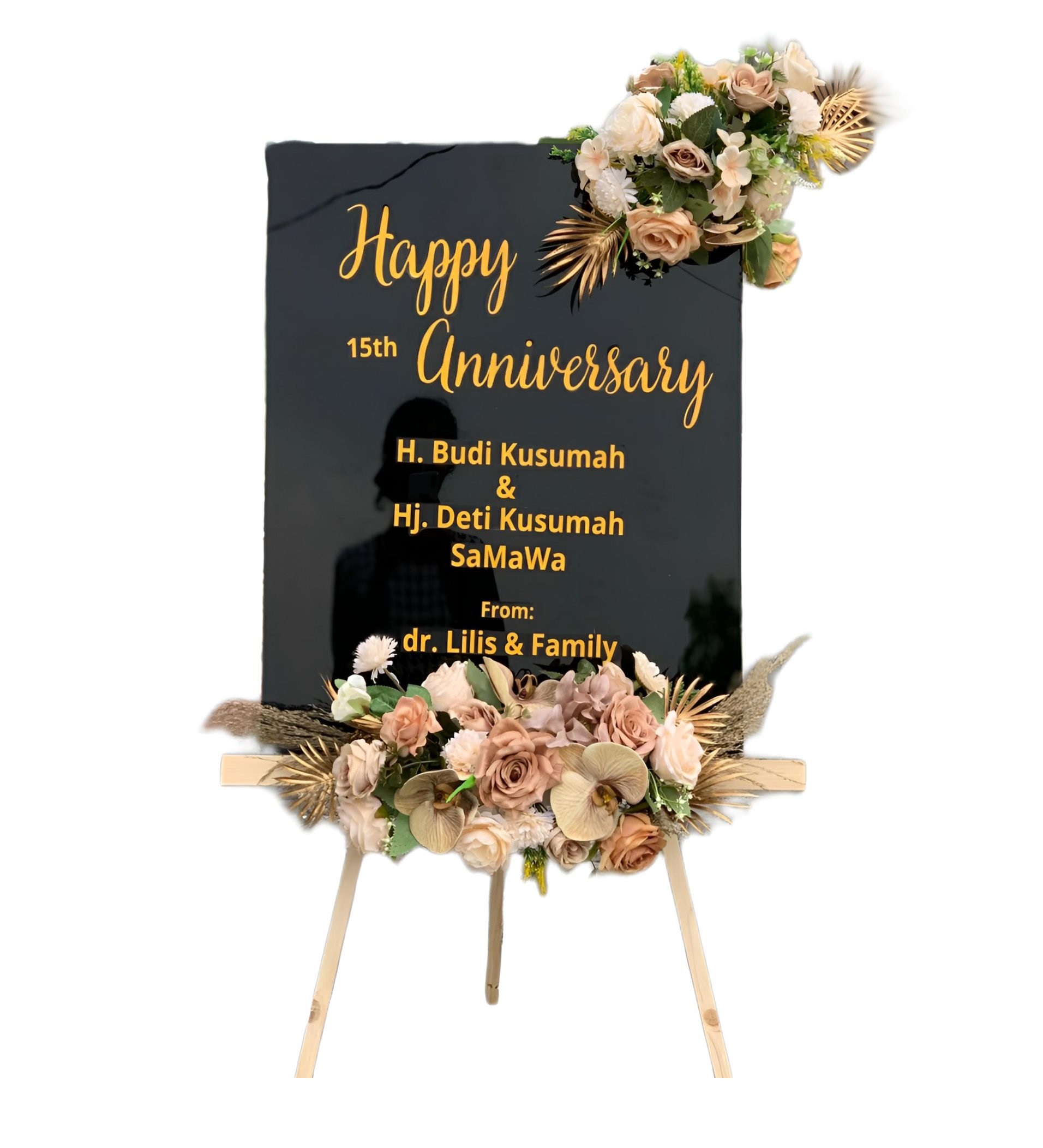 Papan Bunga Akrilik Karang Bahagia