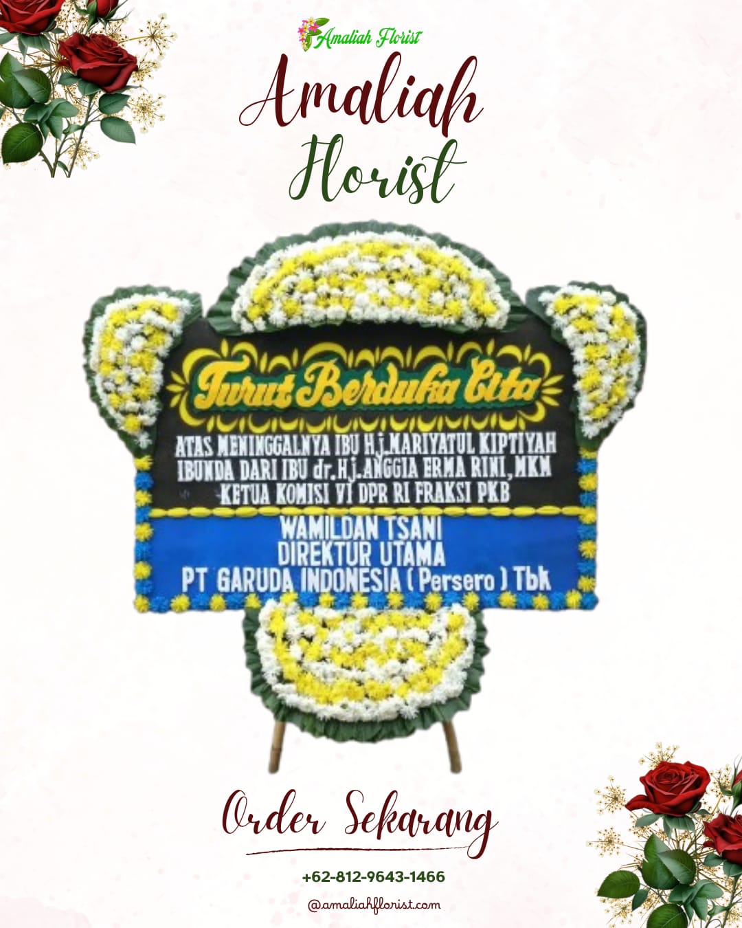 Papan Bunga Duka Karang Bahagia